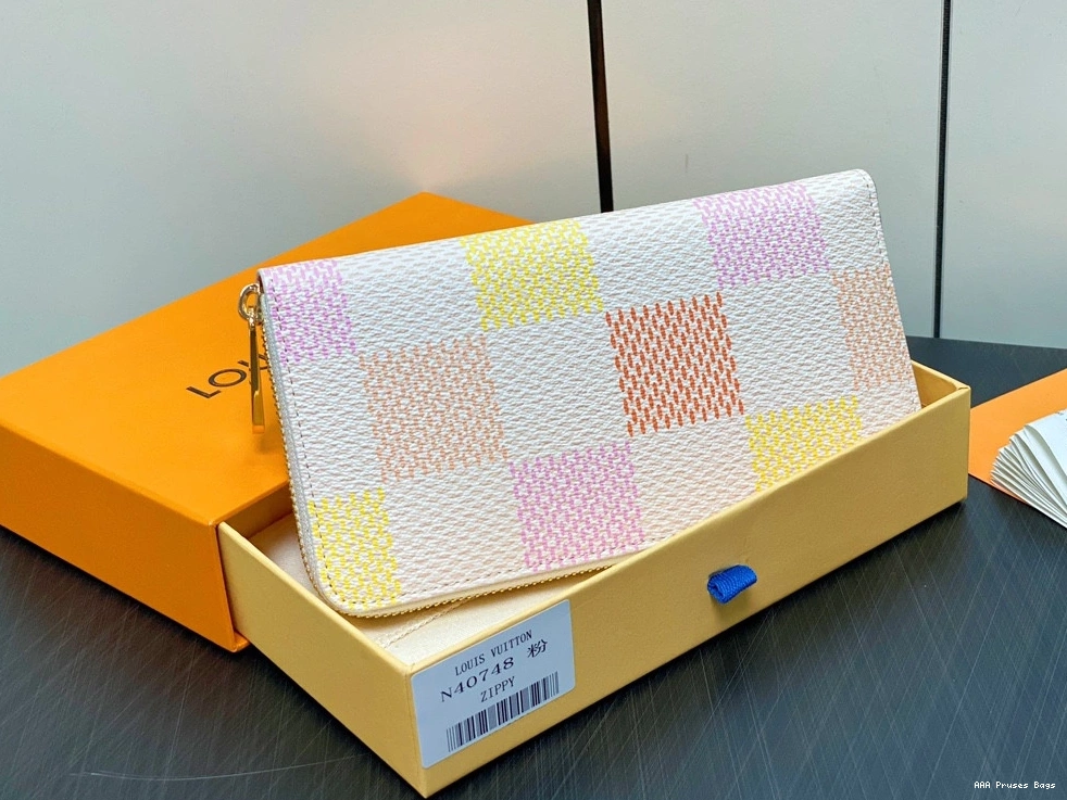 AAA Pruses Bags LOUIS cm WALLET-19.5*10.5*2.5 ZIPPY VUITTON 0714